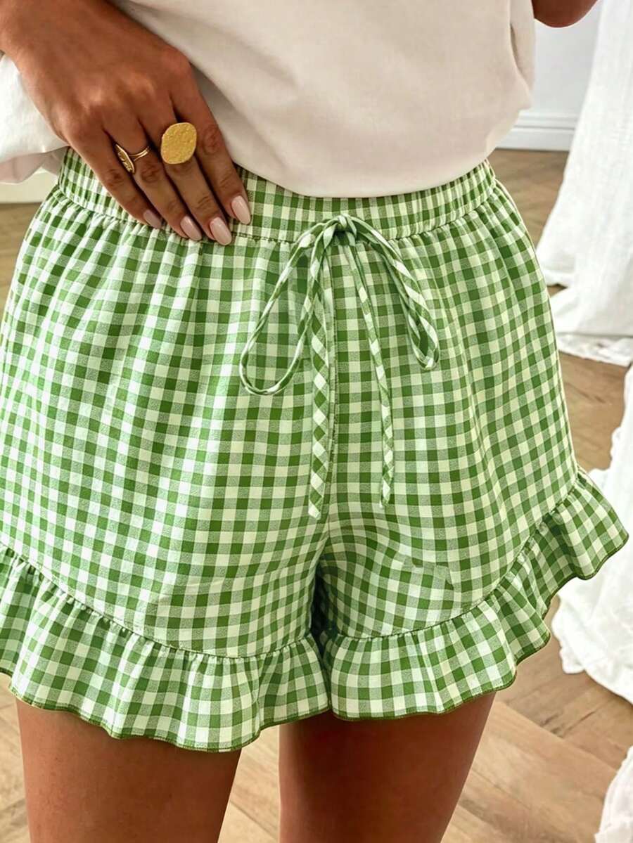 Pantalones cortos sueltos con volantes