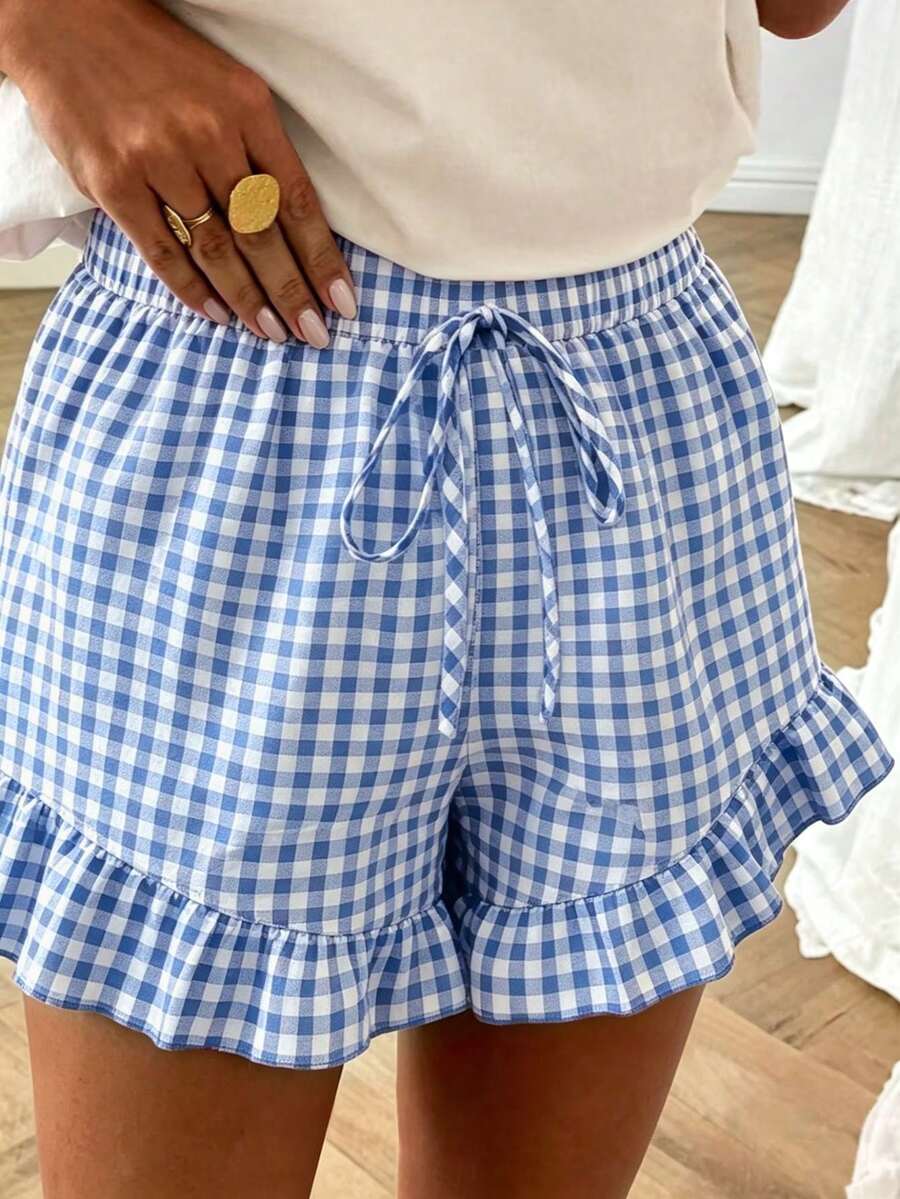 Pantalones cortos sueltos con volantes