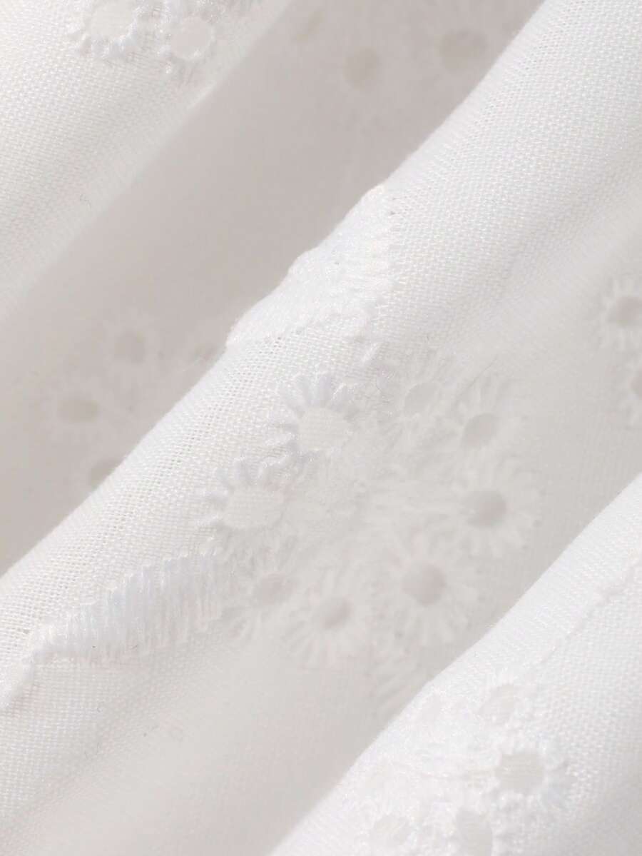 DAZY Falda acampanada de verano para mujer con volantes en el bajo, de color liso y textura.