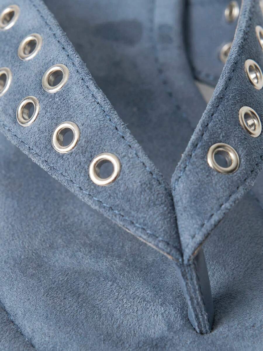 Sandalias de tacón con tiras y detalles de pedrería brillante