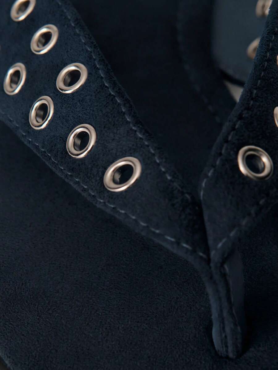 Sandalias de tacón con tiras y detalles de pedrería brillante