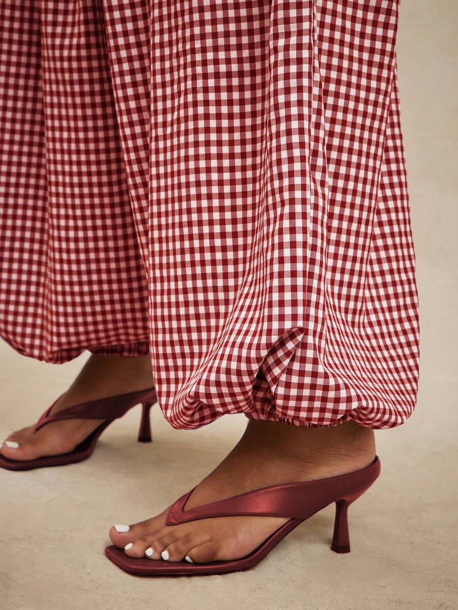 Pantalones de cintura alta, pantalón globo suelto y oversize.