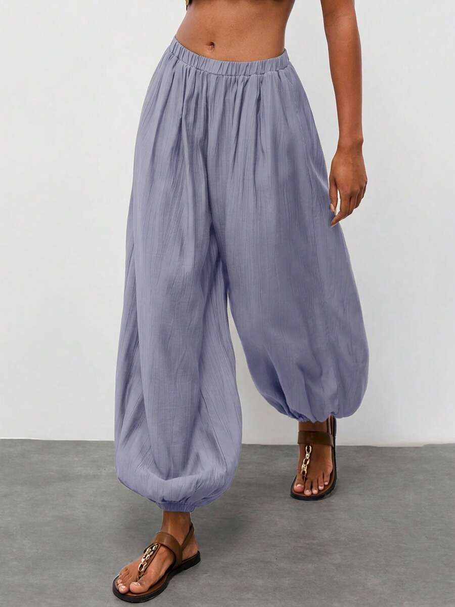 Maija Pantalones casuales de unicolor para mujer
