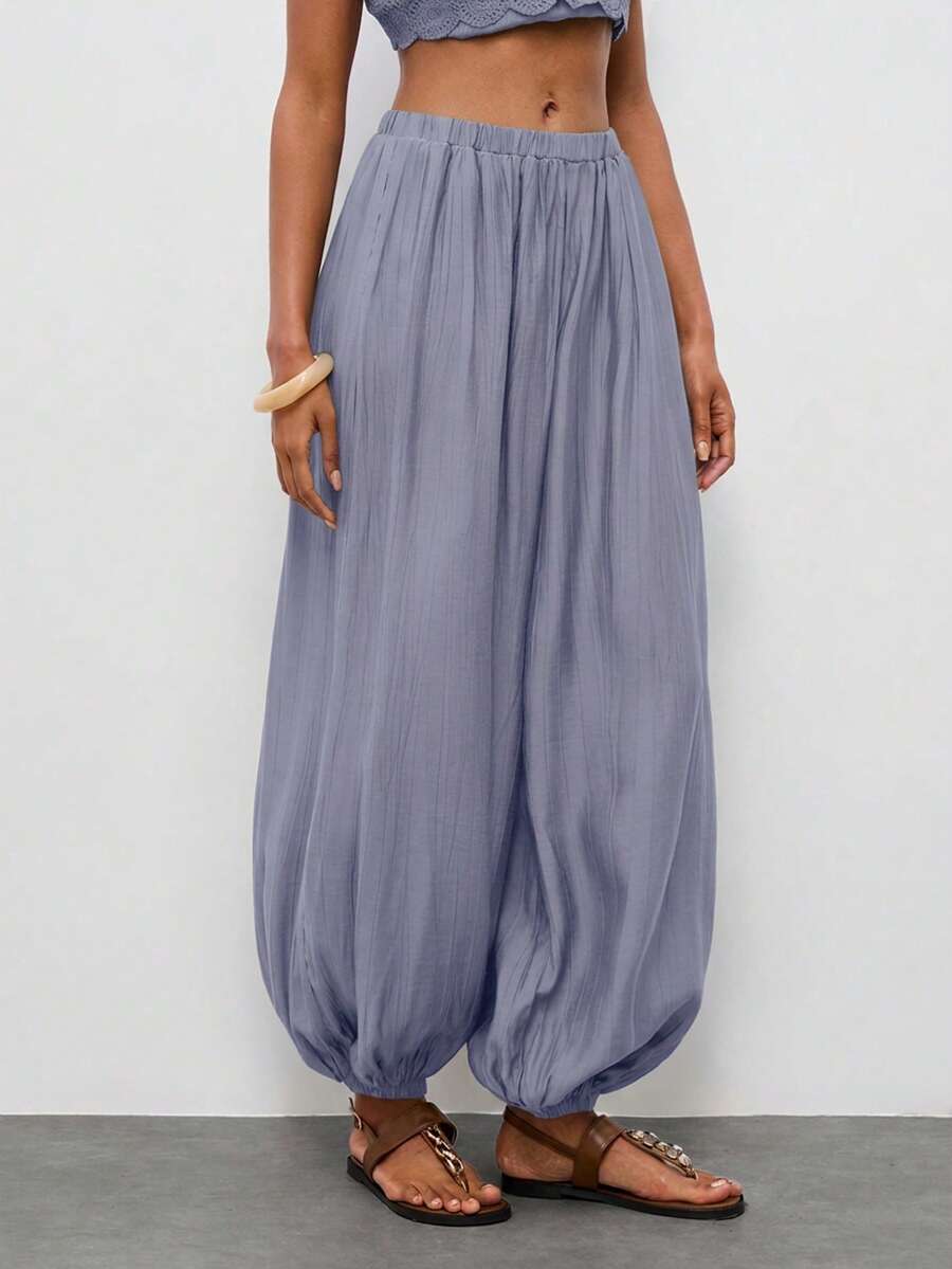 Maija Pantalones casuales de unicolor para mujer
