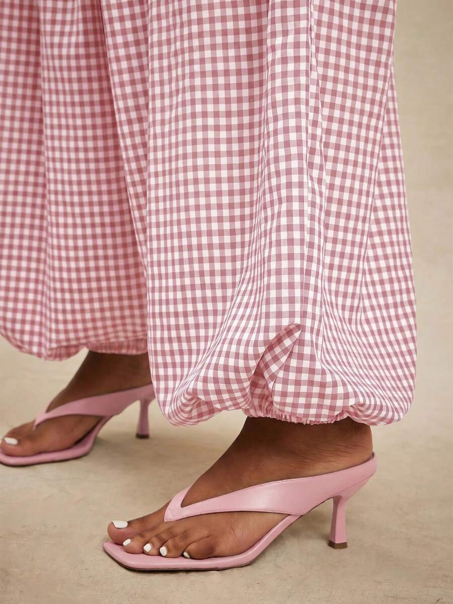 Pantalones de cintura alta, pantalón globo suelto y oversize.