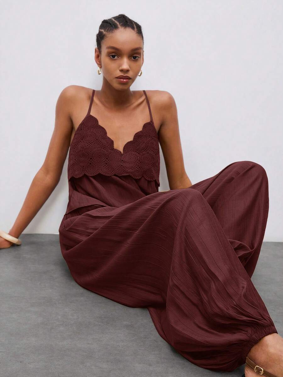 Maija Pantalones casuales de unicolor para mujer