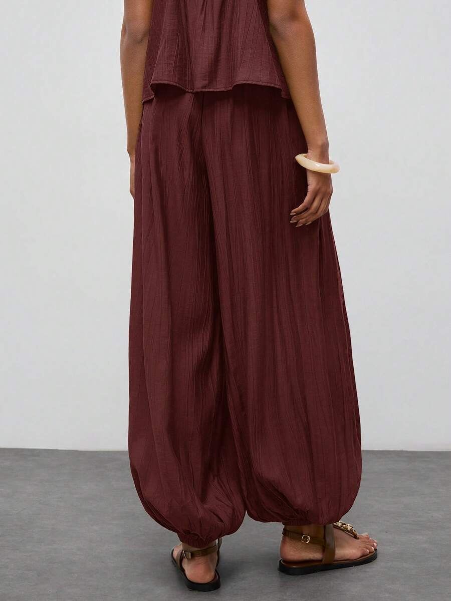 Maija Pantalones casuales de unicolor para mujer