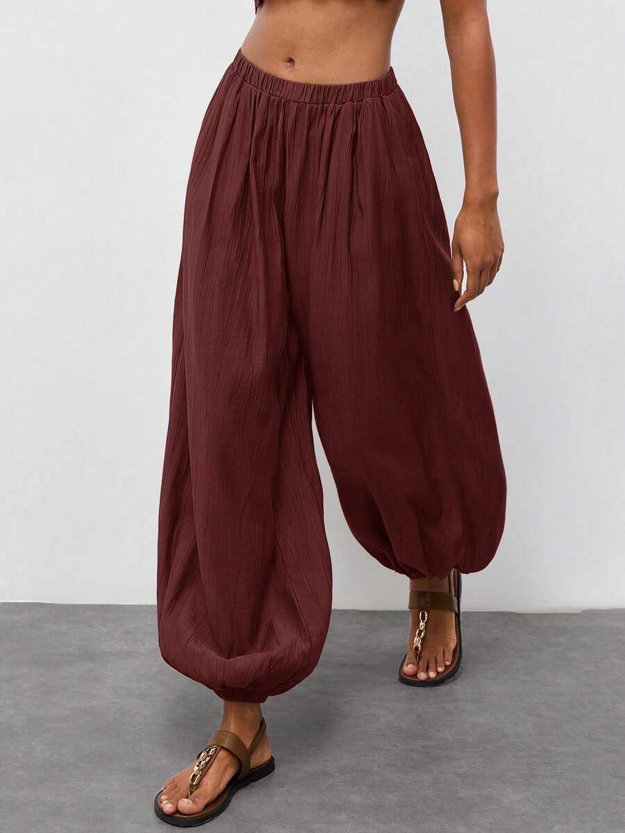 Maija Pantalones casuales de unicolor para mujer