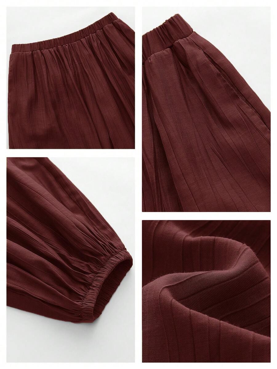 Maija Pantalones casuales de unicolor para mujer