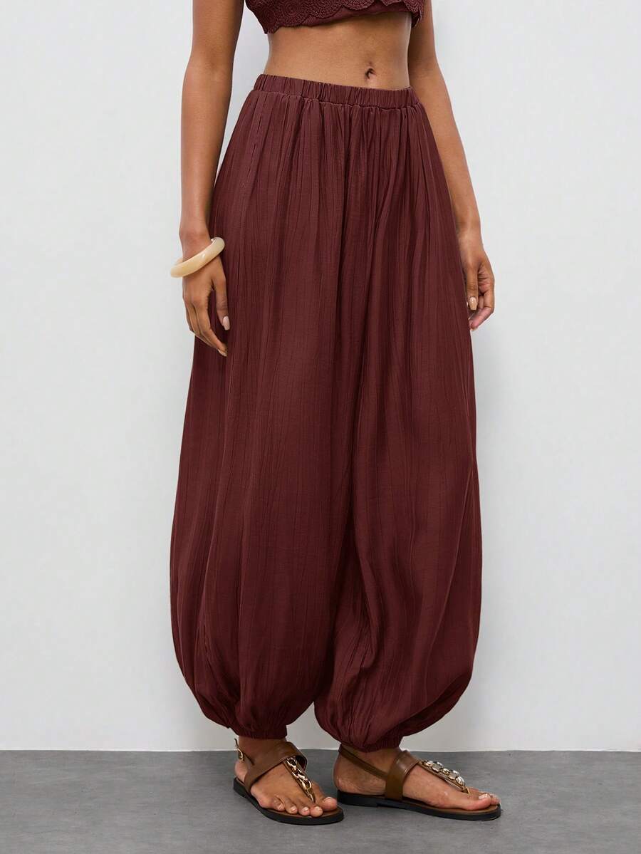 Maija Pantalones casuales de unicolor para mujer