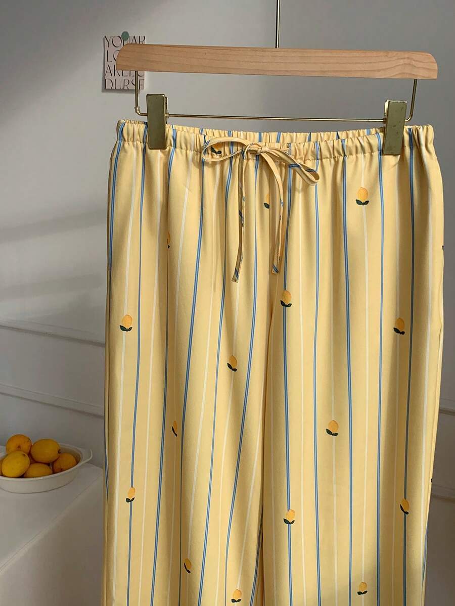 Pantalones casuales con estampado a cuadros para mujer.