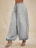 Pantalones de cintura alta, pantalón globo suelto y oversize.