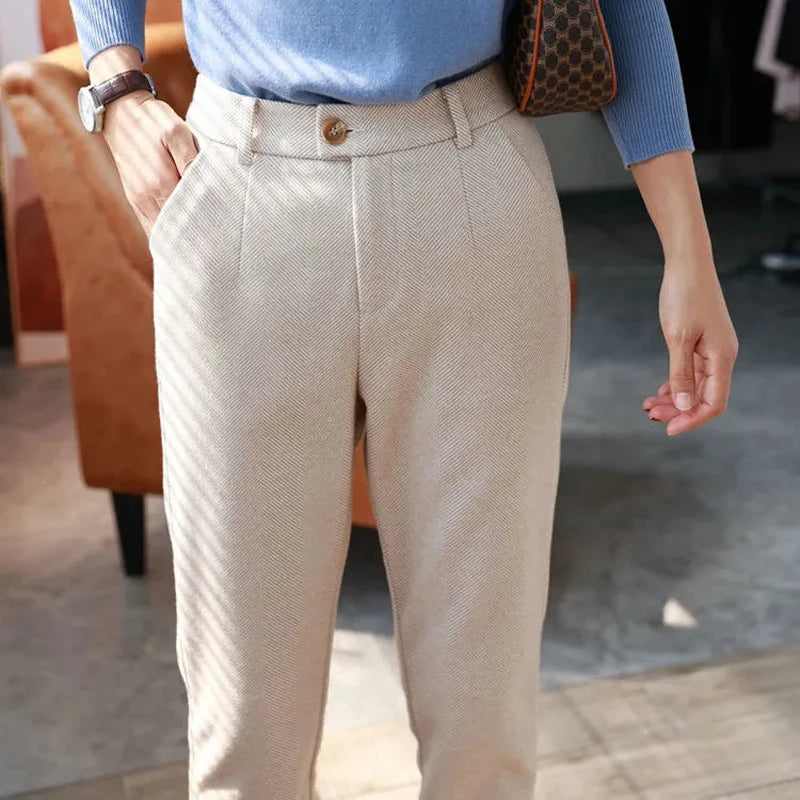 Pantalones de Lana para Mujer, Estilo Harem