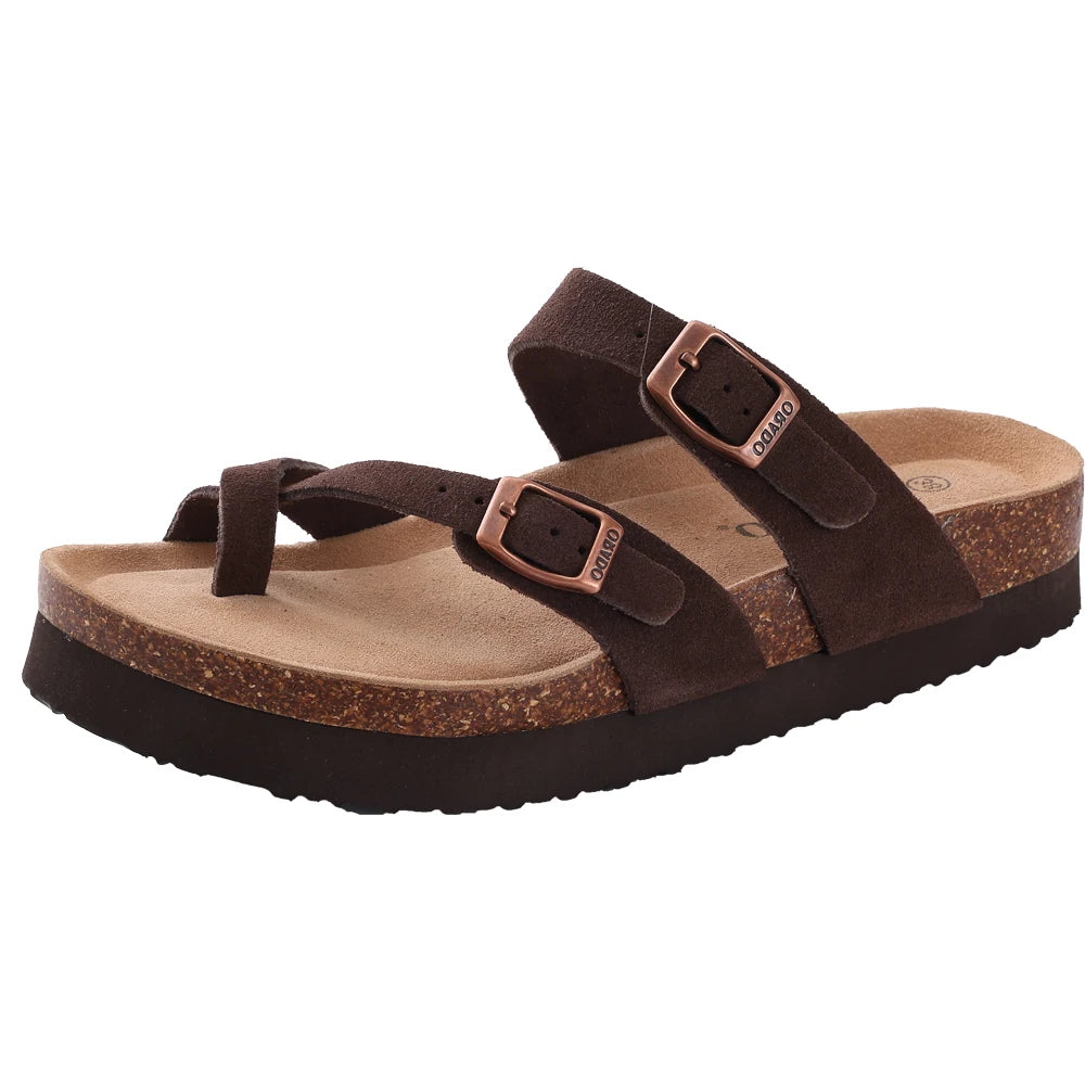 Zapatillas de gamuza a la moda para mujer