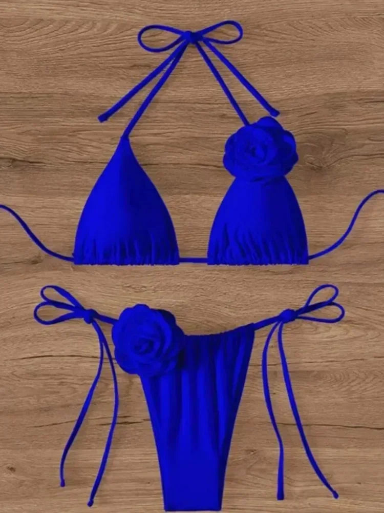 Traje de baño Bandeau de flores para Mujer