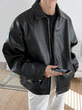 Mauro Black PU Leather Jacket