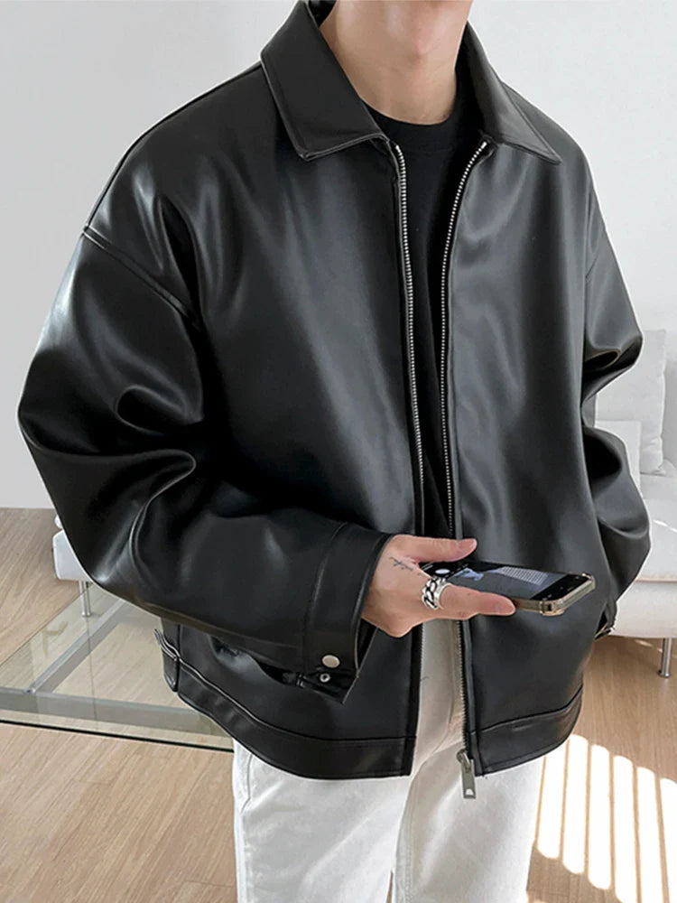 Mauro Black PU Leather Jacket