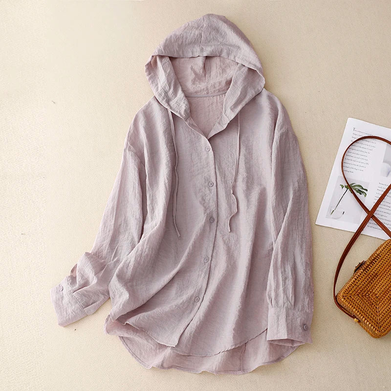 Sudadera con capucha de lino de tami