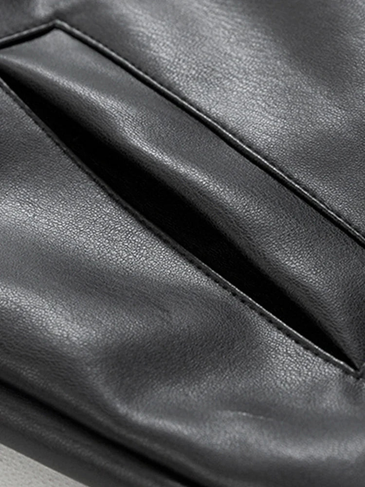 Mauro Black PU Leather Jacket