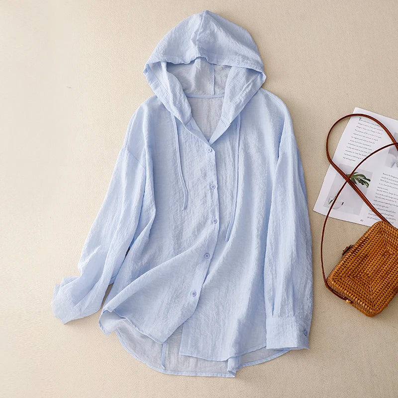 Sudadera con capucha de lino de tami