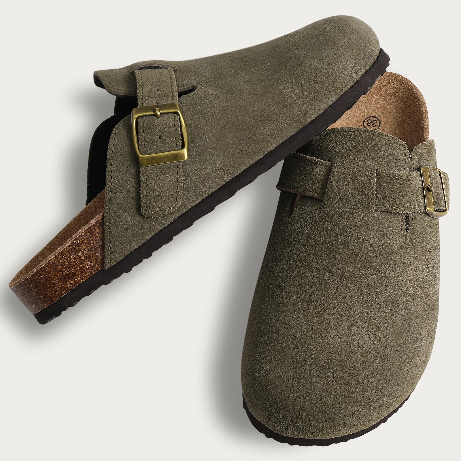 Zapatillas de gamuza a la moda para mujer