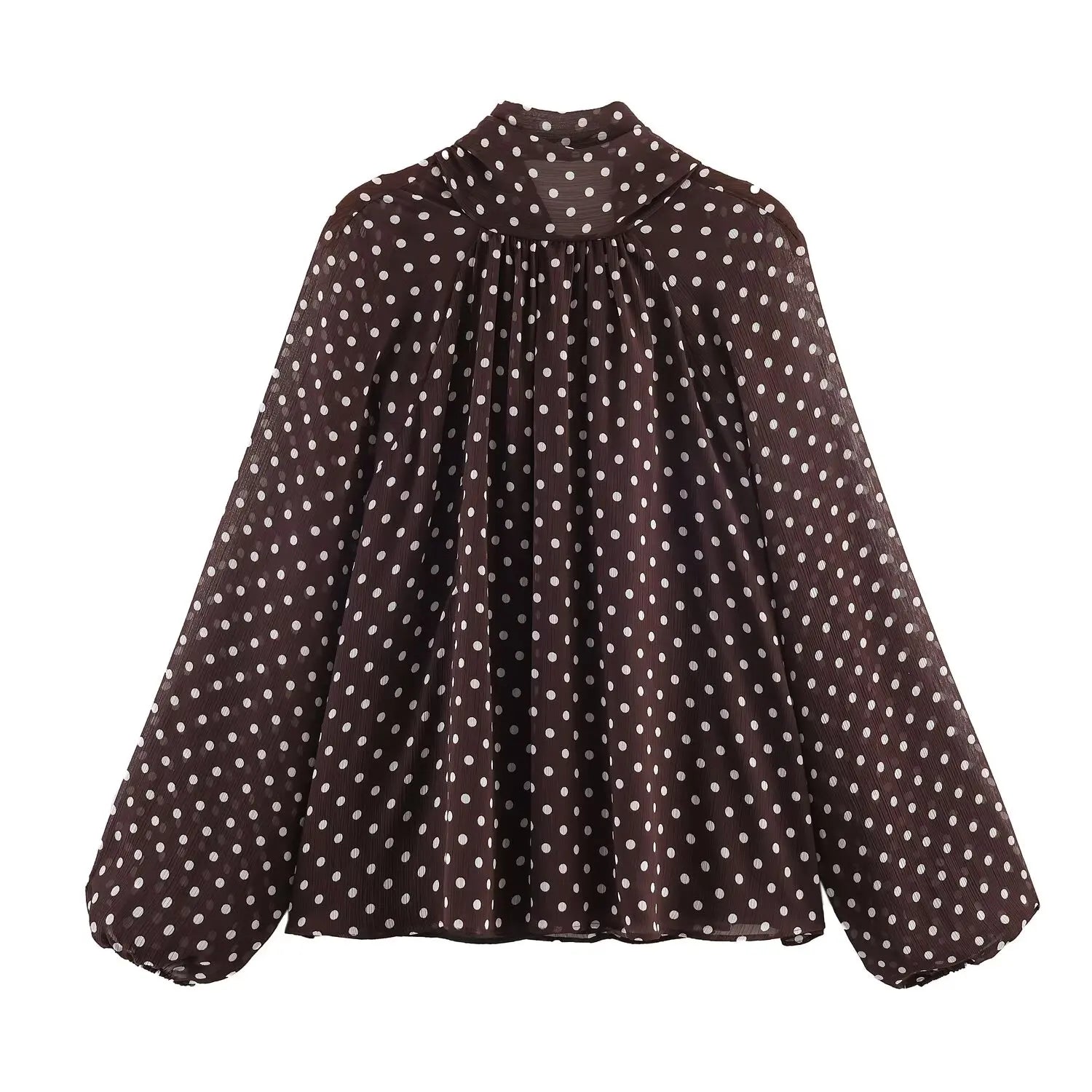 Blusa con estampado de lunares para mujer