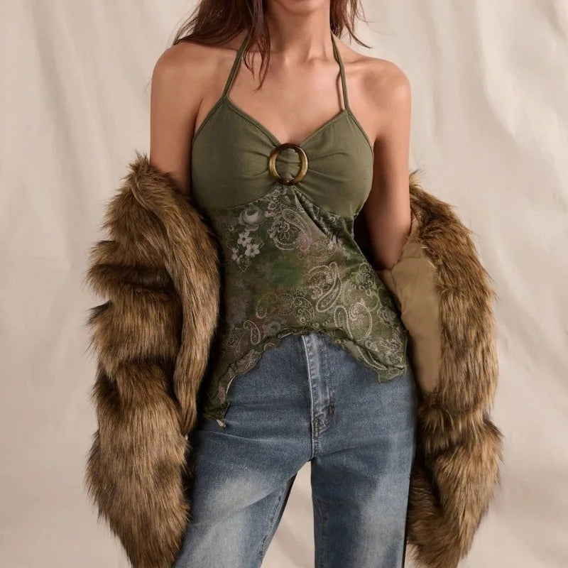 Top Halter sin Mangas para Mujer