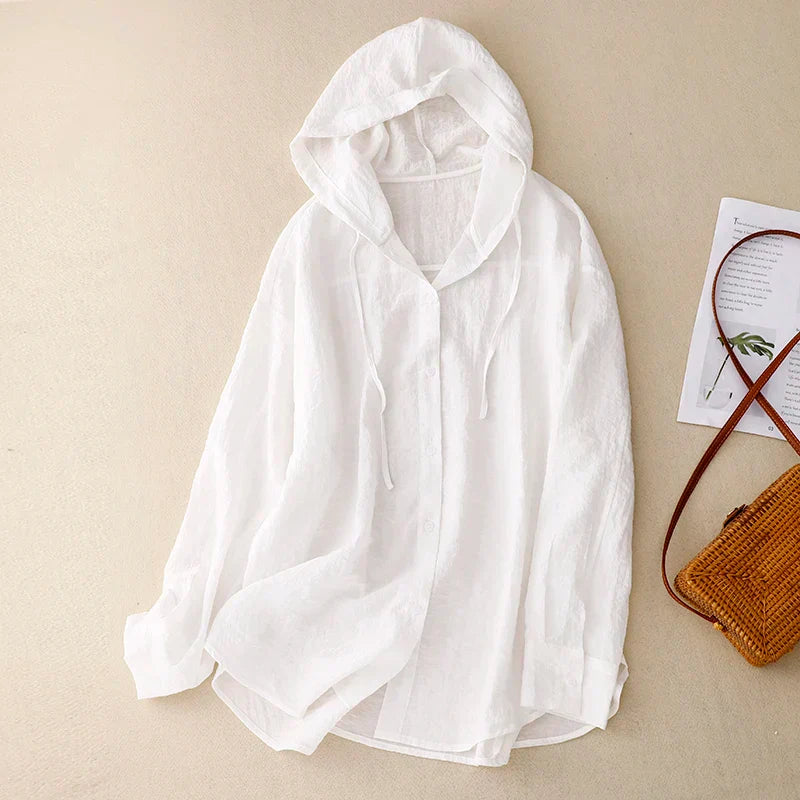 Sudadera con capucha de lino de tami