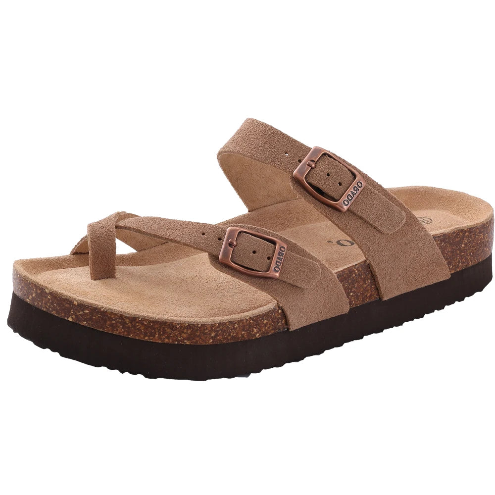 Zapatillas de gamuza a la moda para mujer