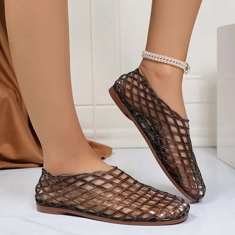 Sandalias Aurea Crystal Mesh
