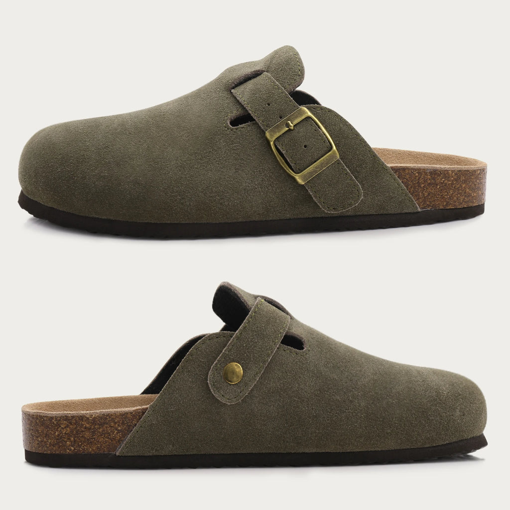 Zapatillas de gamuza a la moda para mujer