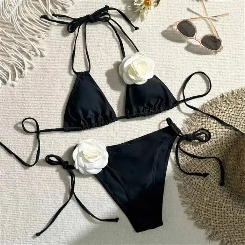 Traje de baño Bandeau de flores para Mujer