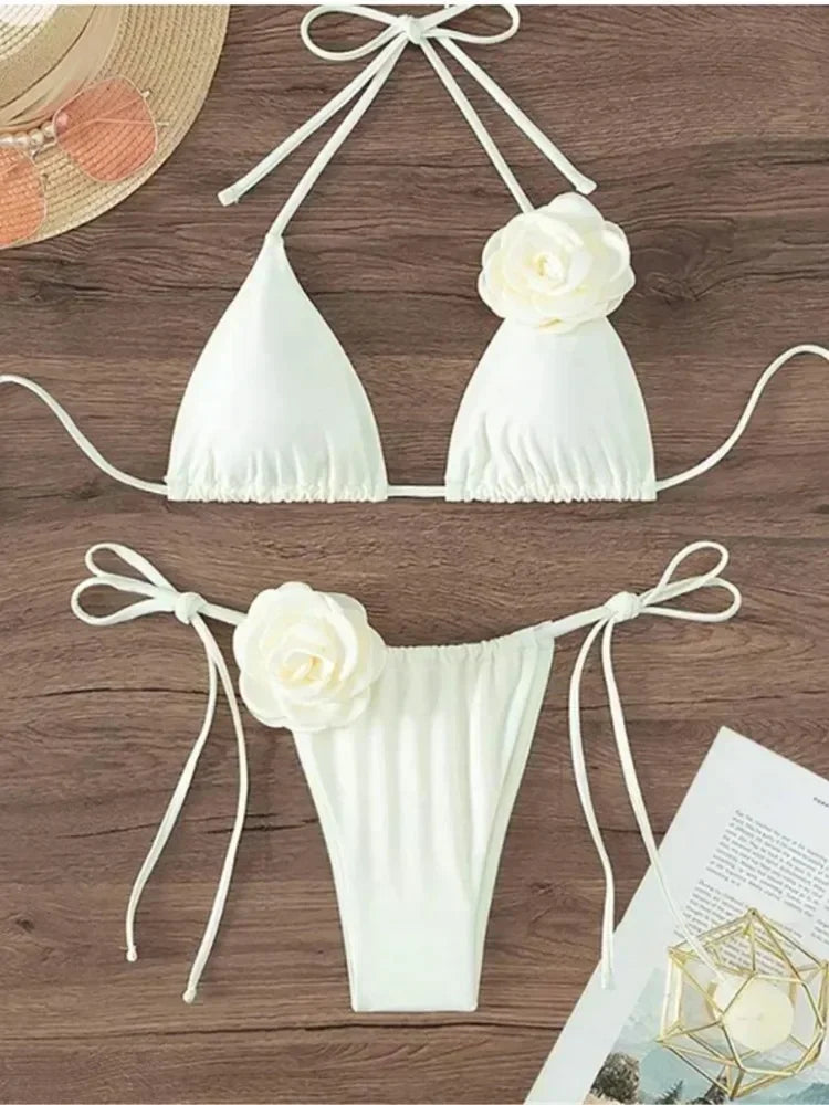 Traje de baño Bandeau de flores para Mujer