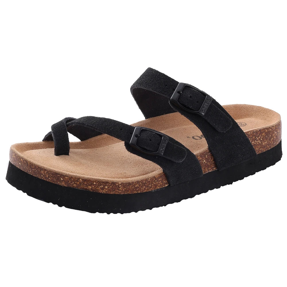 Zapatillas de gamuza a la moda para mujer
