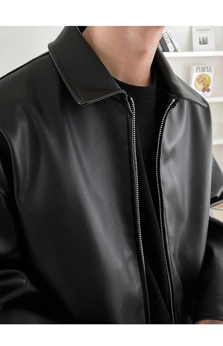 Mauro Black PU Leather Jacket