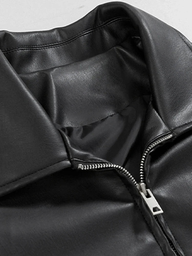 Mauro Black PU Leather Jacket