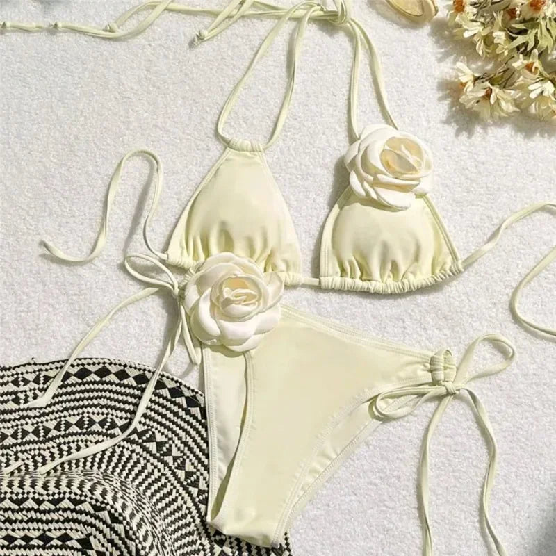 Traje de baño Bandeau de flores para Mujer