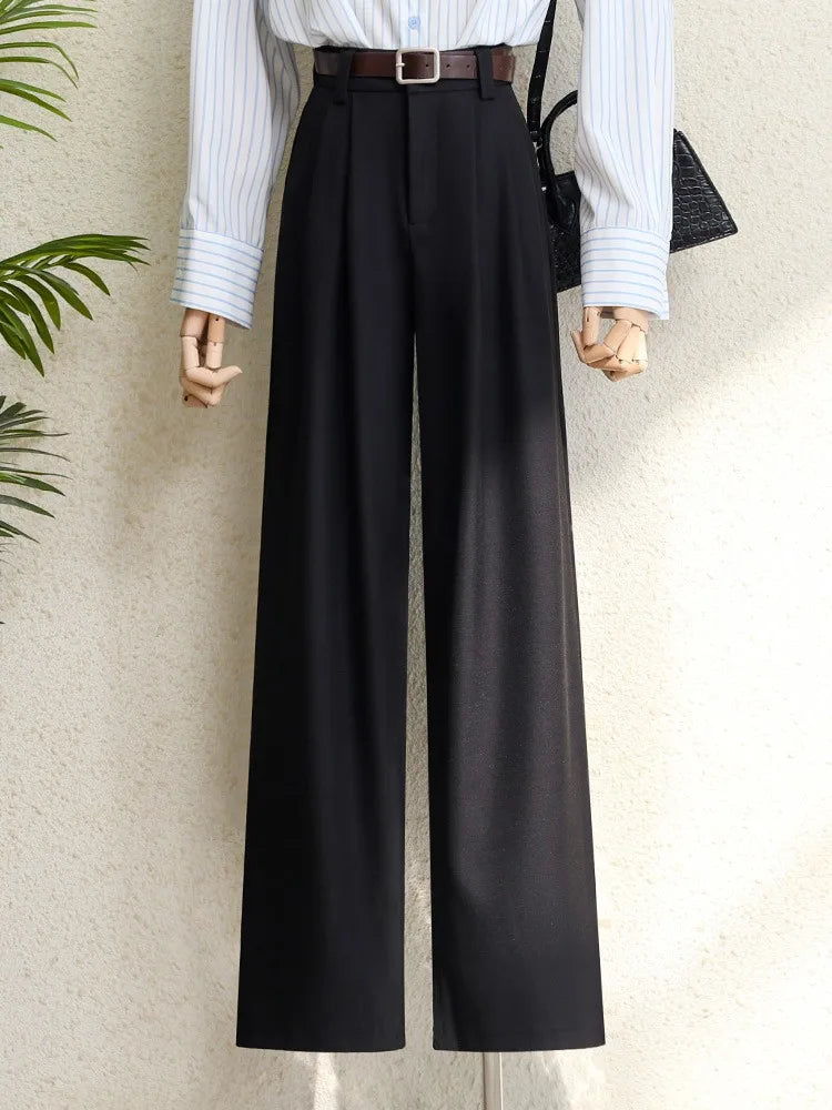 Nuevos pantalones de trajes color borgoña para mujer