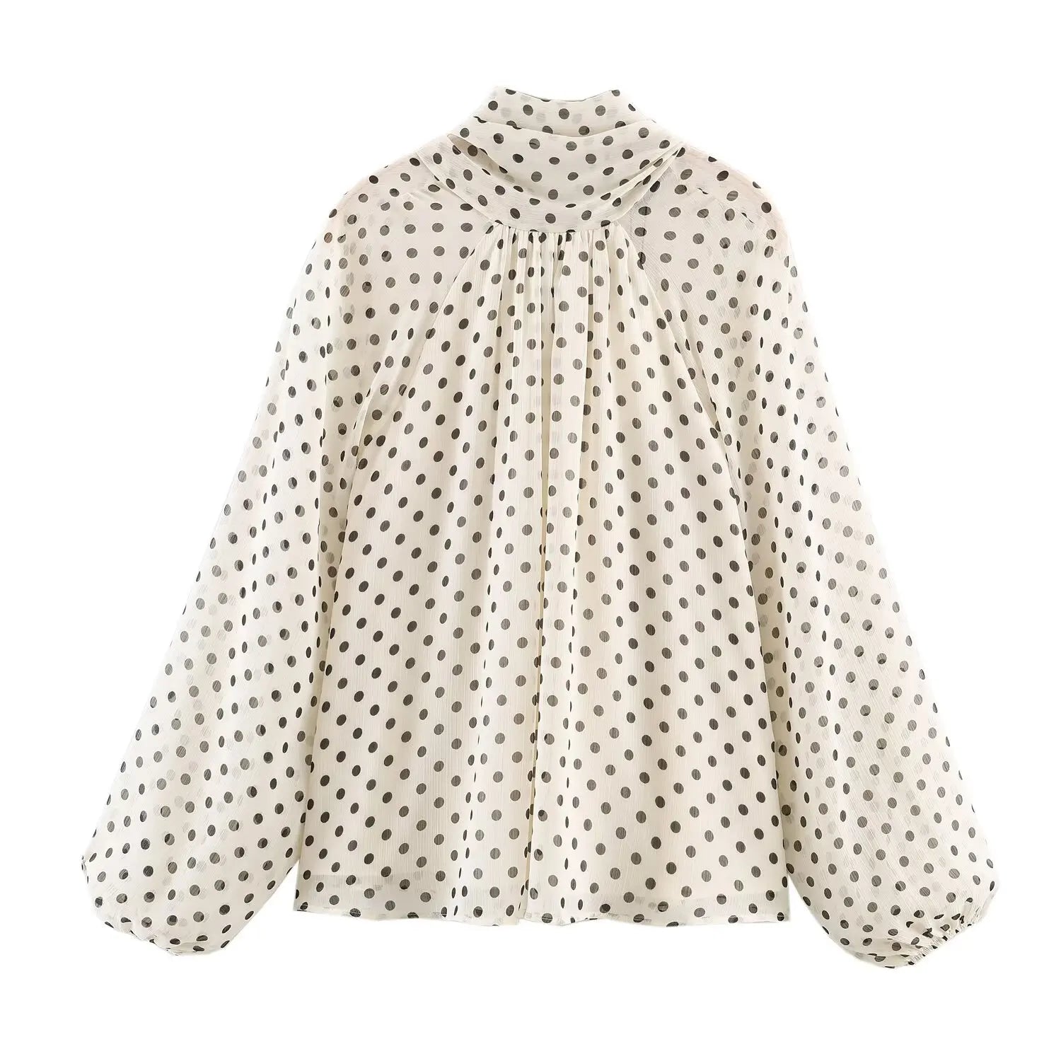 Blusa con estampado de lunares para mujer