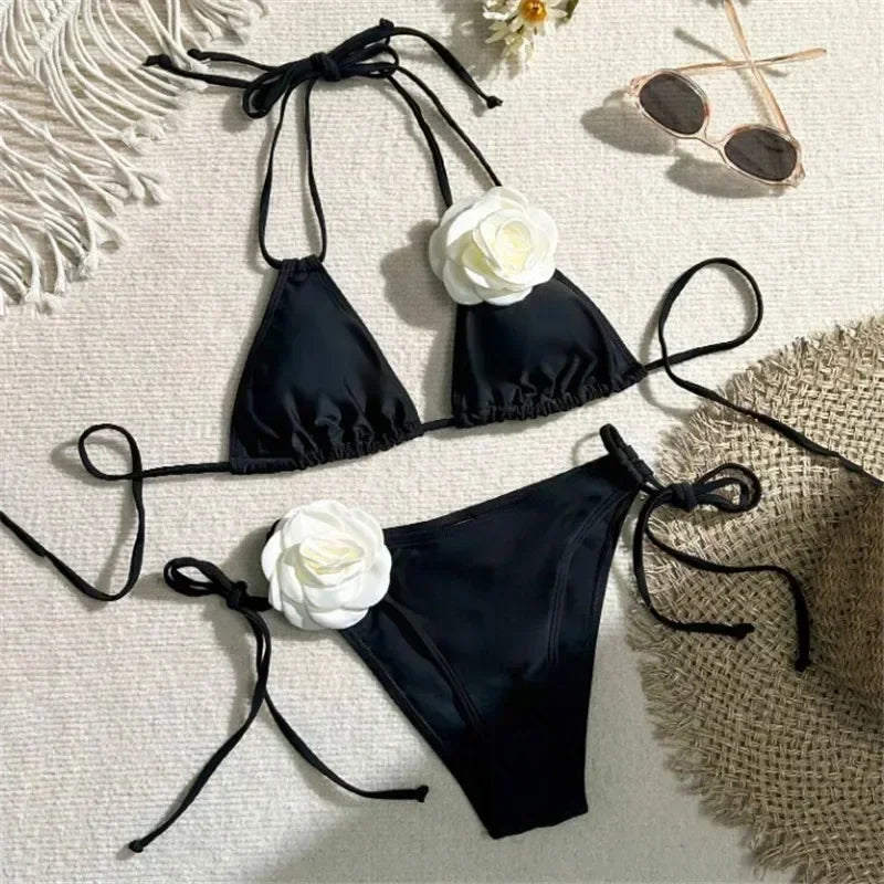 Traje de baño Bandeau de flores para Mujer